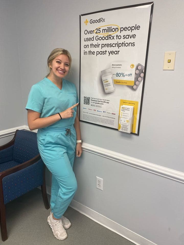 APM poster and take-one placement inside a healthcare environment