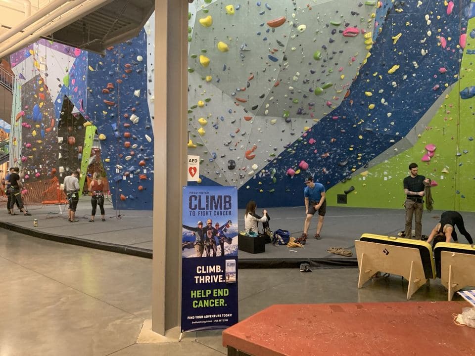 APM standing banner inside a real-world fitness environment