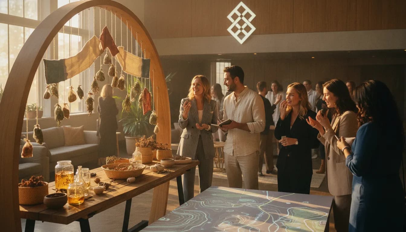Media buyers and brand marketers engaging with a physical brand activation