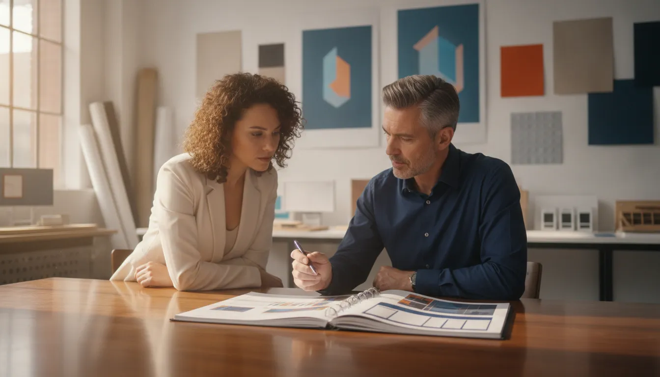 Media buyer reviewing a place-based campaign plan